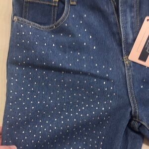 Stylish Blue Studded Skinny Jeans
